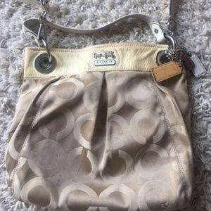 Authentic Beige Coach madison crossbody handbag